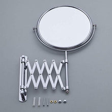 CENPEN Specchio da parete per trucco da 20,3 cm, specchio da trucco a doppia faccia pieghevole Vanity Mirror retrattile (colore : argento, dimensioni: 20,3 cm)