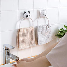 Guiping - Portasciugamani da parete per bagno, bagno, WC, bambino, con motivo animale, per casa, cucina, con anello (colore: cucciolo)