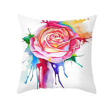 Federe Cuscini Divano 45X45,Fodere Per Cuscini Con Stampa Di Piante Verdi Nordiche, Fodera Per Cuscino Lombare Per Divano Da Ufficio Per Auto, Set Di 4 Articoli Per La Decorazione Della Casa, Rosa Bia