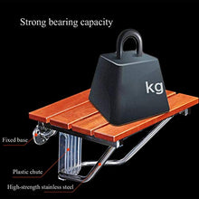 Z-SEAT Sgabello da Bagno Sgabello da Bagno in Legno massello Sgabello da Bagno Pieghevole può sopportare 160 kg Materiale di Protezione Ambientale Bagno Antiscivolo