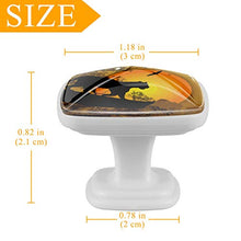 Silhouette leopardo 4 PCS Pomelli per Porta, Pomolo per Mobile, Pomelli per Mobili con Viti, Maniglia per Armadietto, Pomelli per Porta, Pomelli per Cassetti per Porta, Armadio, Cassetto e Credenza