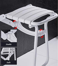 Sgabello per il bagno Bagno Sgabello AntiSlip doccia Sedile sgabello pieghevole a parete vasca da bagno Sgabello alluminio dello spazio Wallmounted doccia Sedile Sgabello for Bagno Doccia anziani 90 °