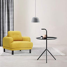 TONG HXF- Tavolino Moderno tavolino in Ferro battuto Semplice Lato Mobile minimale Mobile Camera da Letto Creativo Comodino da Tavolo Rotondo Durevole (Color : Yellow, Size : 69 * 49cm)
