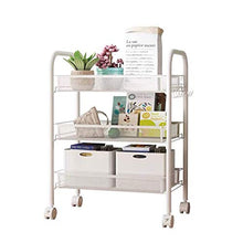 Multi-Funzionale Rack Mobile Piano Trolley Rack a Tre Strati Classificazione Grande capacità di archiviazione Adatto a Bagno Camera da Letto Soggiorno Cucina Balcone