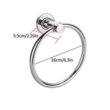 Anelli Porta Salvietta,Guador 2 Pezzi Anello Parete Anelli Portasciugamani Acciaio Inossidabile Portasalviette Anello Appendiabiti Per Bagno E Cucina(Argento)