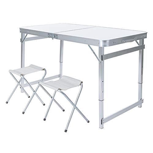 FOMT Tavolo da Picnic Pieghevole E Set da Spiaggia, 4 Sedie Portatili E 1 Tavolo Tavolo da Picnic E Sedia da Giardino Tavolo E Sedia da Esterno Ultraleggero con Borsa Adatta per Picnic in Spiaggia,B
