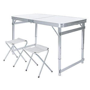 FOMT Tavolo da Picnic Pieghevole E Set da Spiaggia, 4 Sedie Portatili E 1 Tavolo Tavolo da Picnic E Sedia da Giardino Tavolo E Sedia da Esterno Ultraleggero con Borsa Adatta per Picnic in Spiaggia,B