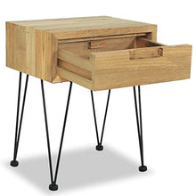 vidaXL Comodino 40x30x50 cm in Legno Massello di Teak Cassettiera Mobiletto