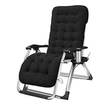 Lounger Lettini da Esterno Neri,sedie da Giardino con portabicchieri,Poltrona da Giardino per Adulti Pieghevole Resistente con poggiapiedi