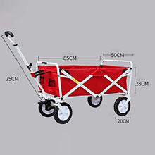 Z-SEAT Carrello da Giardino Portatile Carrello Pieghevole Carrello da Festival per carichi Pesanti Carrello da Traino con Ruote frenanti, Carrello Multiuso per Bagagli/VI