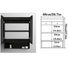 Y&J Specchio Bagno Contenitore, Specchio da Parete Trucco, Specchi Decorativi per Soggiorno, Arredamento Moderno, Armadietto per Camera da Letto