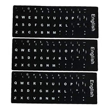 Keyboard Stickers Sostituzione Inglese Non Trasparente Con Sfondo Nero Su Bianco Lettering Per Notebook Desktop Decorazione Parete 3pcs