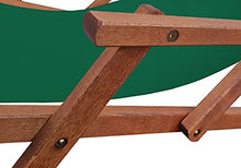 Erst-Holz 5 Varianti/Colori di Tessuti per Robusta Sedia a Sdraio particolarmente Larga V-10-500, Colore di Stoffa:Verde