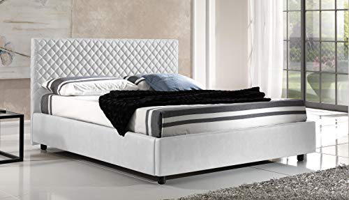 dormire meglio Letto Matrimoniale Imbottito + Contenitore + Rete