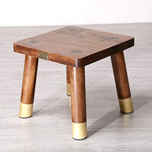 HYYDP Bagno Sgabello Mobili in Legno di Rame Sedia in Legno Piccola Sedia Cambio Moda Panchina Sgabello Quadrato Sgabello Be Applicable Compatible for Bagno Sgabello da Bagno in Gomma in Legno