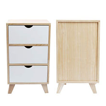 Dsrgwe Comodini Casalingino Comodino con 3 Cassetti Tavolo Notturno Facile Indtallazione per Camera da Letto Indoor