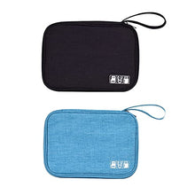 ASFD Borsa portaoggetti Digitale Elettronica da Viaggio Multifunzionale con Tracolla Portatile Blu Lago