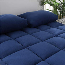 YXXCD Futon Tatami Tappetino, Lavabile Cotone Materasso Letto Futon Thick Traspirante Materasso Terra Pieghevole Giapponese Mantieni Caldo Domestico-Blu 120x200cm(47x78inch)