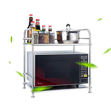 &ripiano di stoccaggio Ripiano da cucina, Scaffale for forno a microonde in acciaio inossidabile Contenitore for spezie Contenitore for utensili da cucina Stoccaggio -2 strati Scaffale di finitura