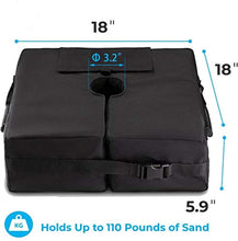 VSOO Sacco di sabbia resistente con doppia cucitura, tessuto Oxford 900D, resistente per ombrelloni, pesi delle gambe, tenda a baldacchino pop-up, borsa per piedi ponderata