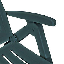 KJGHJ - Sdraio da giardino con poggiapiedi in plastica, pieghevole, con 2 ruote, colore: Verde