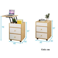 Comodini Camera Sollevamento Rimovibile Comodino Comodino Armadio con 2 cassetti Premium per Soggiorno, Camera (Color : Cedar, Size : 40x40x57cm)