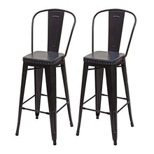 Mendler Set 2X sgabelli Design Industriale HWC-H10c Acciaio Verniciato Ecopelle Grigio