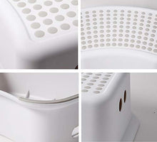 Newgreeny Sgabello Portaoggetti da Bagno Sgabello con Gradino Antiscivolo Sgabello Imbottito per Panca Blu