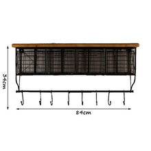LYM &ripiano di stoccaggio Rack a Parete, Arte di Ferro cassetto Rack di stoccaggio Sfondo Decorativo Bagagli mensola della Cucina di Finitura Shelf Scaffale di Finitura