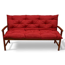 Beautissu Cuscino con Schienale Flair BR 100x100x10cm per panchine - Cuscino Lungo e Imbottito con spalliera - Rosso