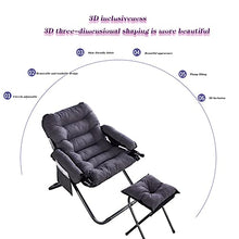 LINGZE Sedie da Giardino Sdraio con Pedale, Sdraio Pieghevole reclinabile Zero Gravity Outdoor Chair, Nero