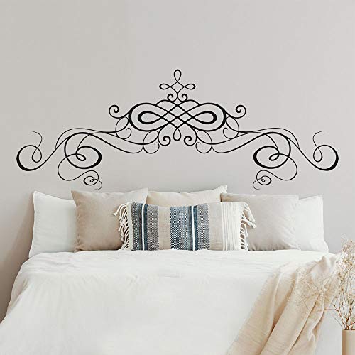 T-MK368 - Adesivi per testiera del letto, 52 x 140 cm, colore: Nero