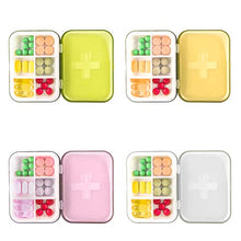 DOITOOL - Contenitore per pillole da viaggio, con 6 griglie, in plastica, impermeabile, porta pillole portatile (verde, bianco, rosa, arancione)
