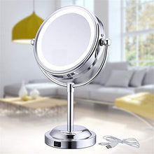 Yuzhijie 6 "LED desk top dressing specchio con lampada batteria USB plug-in doppio scopo specchio cosmetico ingrandimento specchio bagno specchio