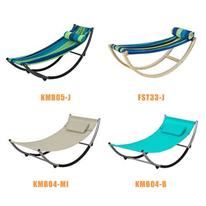 SoBuy Dondolo da Giardino Lettino Prendisole per Bambini, Blu,con poggiatesta,KMB04-B
