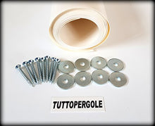 TUTTOPERGOLE Copertura con Fasce in PVC Pieno Adatte per strutture in Legno (Cm 430 X Cm 40, Avorio)