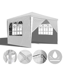 Hengda Gazebo 3x3m padiglione da giardino impermeabile, tenda da festa stabile, tendone per protezione UV con 4 parti laterali per festival di matrimoni in campeggio