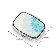 Portapillole portatile Portapillole a fiori turchese Portapillole Portapillole Portapillole per borsa o tasca Moda personalizzata Viaggi all'aperto