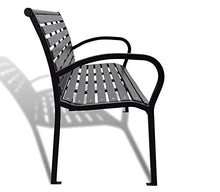 Poltrona da giardino per 3 persone, panca da giardino, decorazione per cortile, terrazzo, parco, caffè, 125 x 60,5 x 80,5 cm