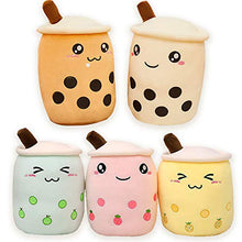 AMOZO Simpatico Cartone Animato Boba Milk Tea Morbida Bambola di Peluche, Giant Boba Bubble Plushie Farcito Tazza di tè Cuscino Regalo Giocattoli (Pink,24cm)