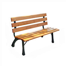 Household Products Panchina da Giardino panchina, panchina da Patio in Legno massello con Schienale anticorrosivo e panchina da Giardino per Giardino/Veranda/Balcone