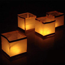 ARTFFEL Vola 20 Pz inaffondabile Piazza Lanterna Galleggiante Acqua Luce Acqua Che desiderano Le Lanterne for la Piscina (15x15x15cm, Oro con la Candela) .Compleanno