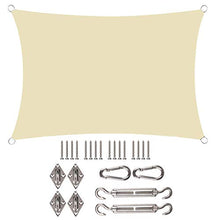 YXLMZ Tenda A Vela Parasole Rettangolare Gazebo Impermeabile E Resistente Anti-Raggi UV per Giardino, Terrazza, Campeggio con Corda E Kit di Fissaggio (3×4m,Bianco)