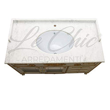 Shop Chic Arredo bagno barocco 120 cm con piano in marmo bianco
