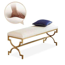 LXESWM Panca Ottomana Divano Sgabello Panca Poggiapiedi in Ferro Battuto Cambio di Scarpe da Banco Poggiapiedi Soggiorno Camera da Letto Sgabello con Seduta Imbottita (Size : 60cm)