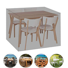 WZDD Copertura Mobili da Giardino Rettangolare 90x90x90cm, Copertura Tavolo Giardino Impermeabile, Telo Copertura Tavolo Esterno Quadrato, Copritavolo da Giardino Resistente allo Strappo