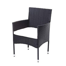 Mendler Salottino polyrattan HWC-G27 tavolino con 2X poltrone Antracite Cuscini Avorio
