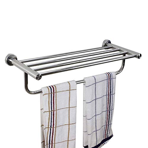 GYPPG Portasciugamani in Acciaio Inox 304 600mm / 500mm / 400mm Portasciugamani Portasciugamani da Parete a Vite per Hotel, per WC da Cucina (Colore: 50cm)