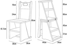 Sgabello legno 4 passo installazione senza scaletta, multifunzionale scala pieghevole mobilia, retro vibrazione disegno bar legno massiccio sgabello, portascale ispessita coperta ( Size : 38x38x85cm )