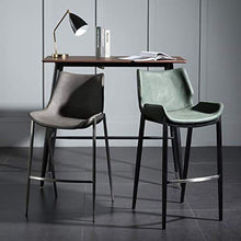 LXYPLM Sgabello Sedie Bar Barstools Sedie in Ferro battuto banco Bar, Cucina Pub caffè in Stile ozio Creativo Alti sgabelli industriali con Schienale Arredo Bar Cucina (Color : Gray)